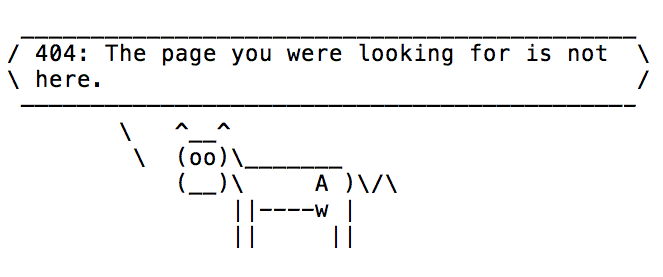 Cowsay 404