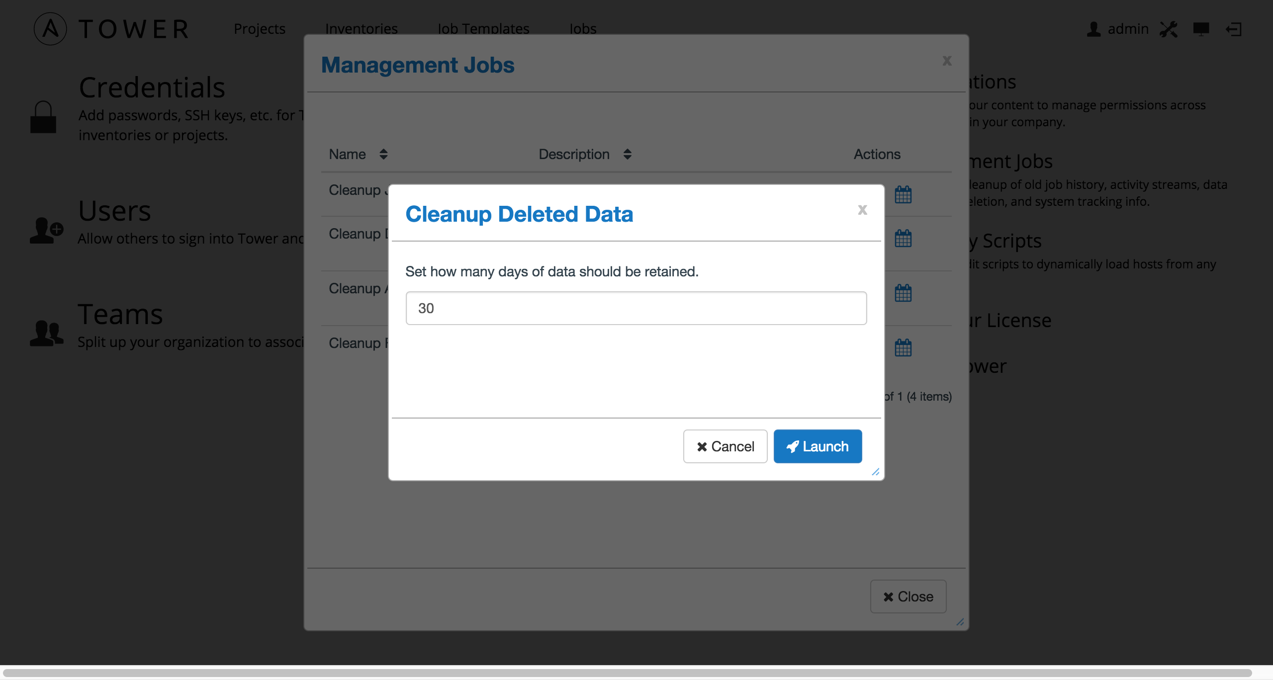 management jobs - remove deleted object history