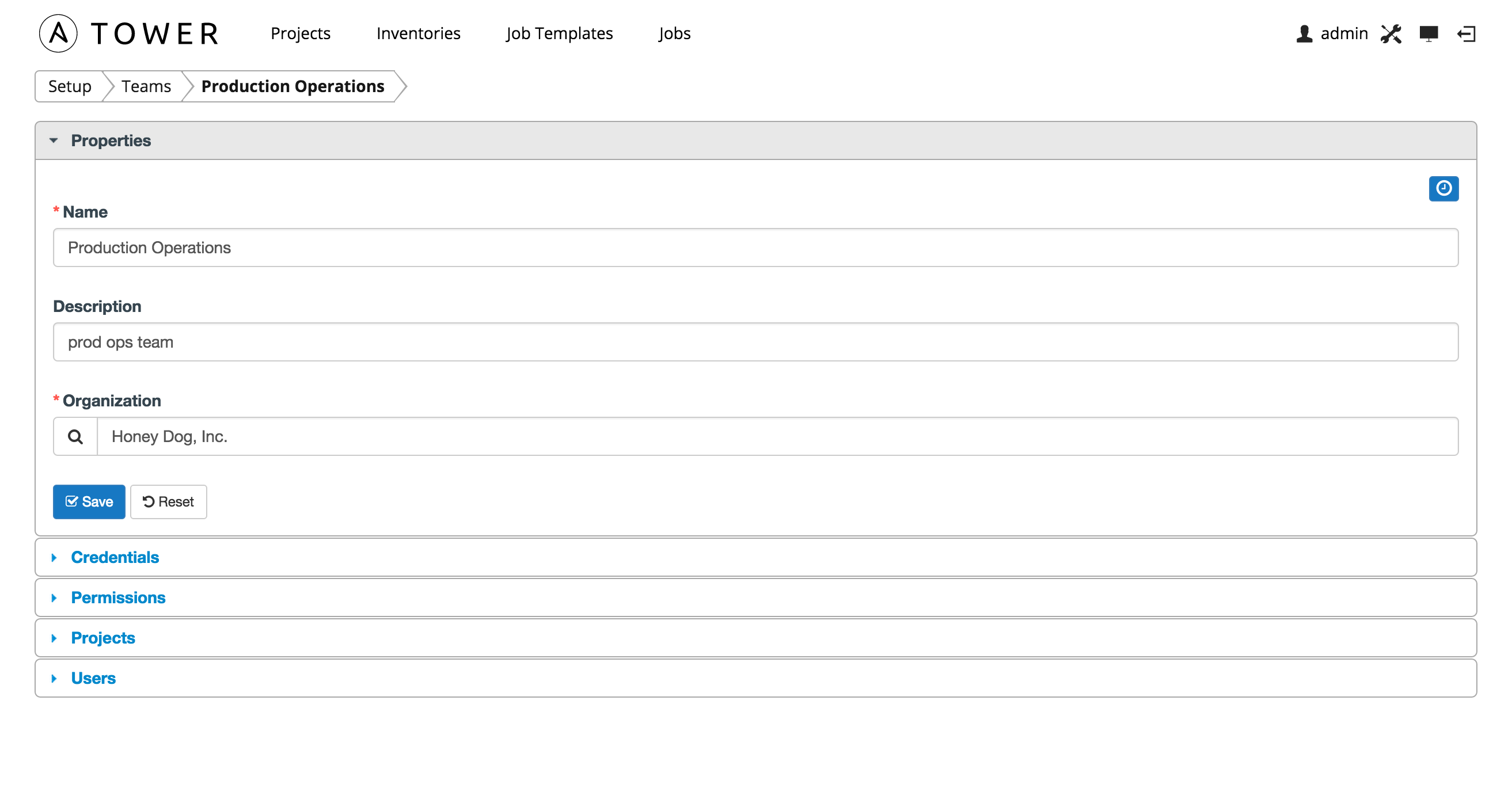 Teams - example team successfully created