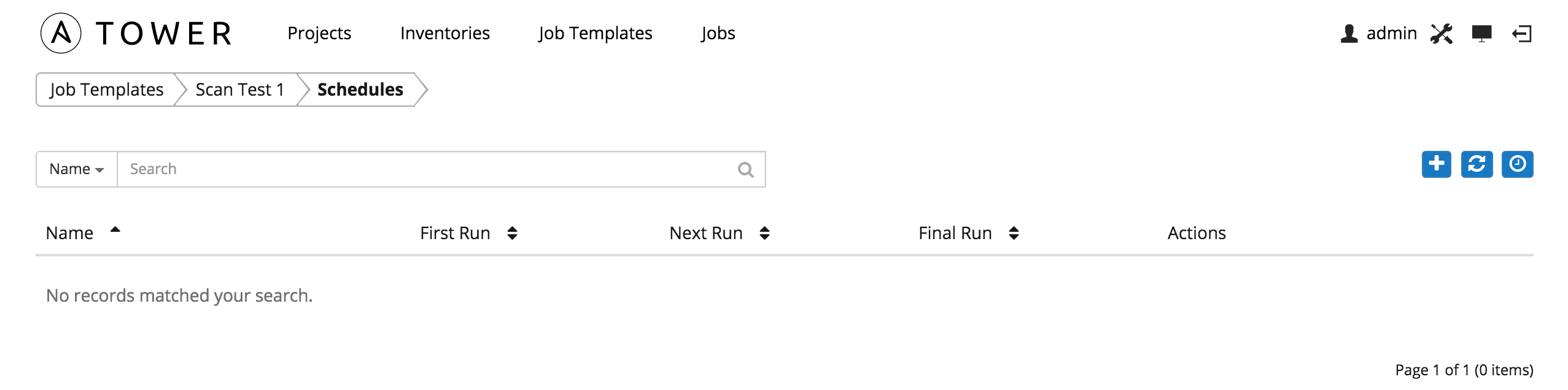 Inventories Scan Job - schedule home