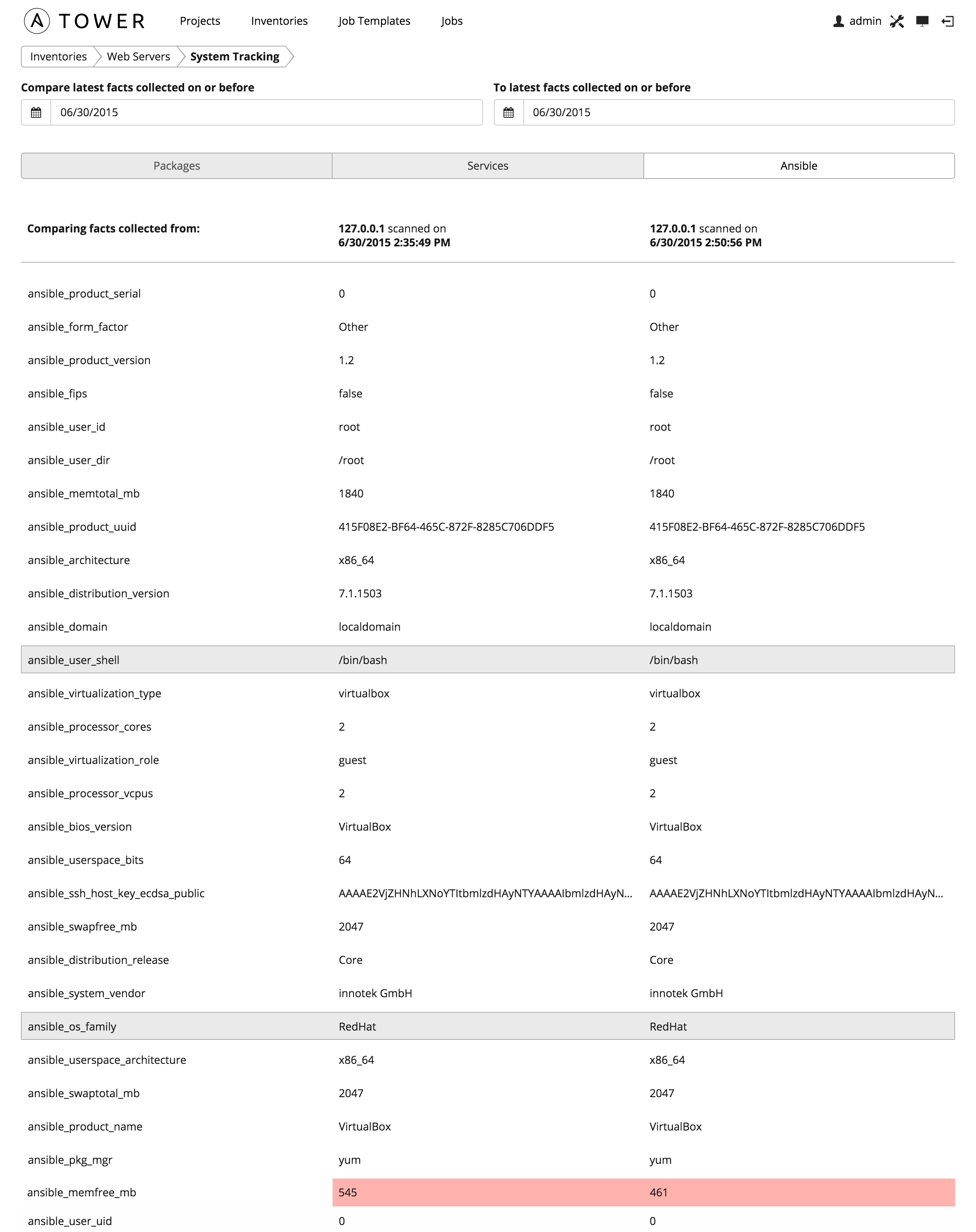 select one host one date module expanded