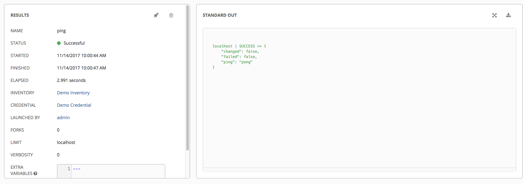 ad hoc-commands-inventory-results-example