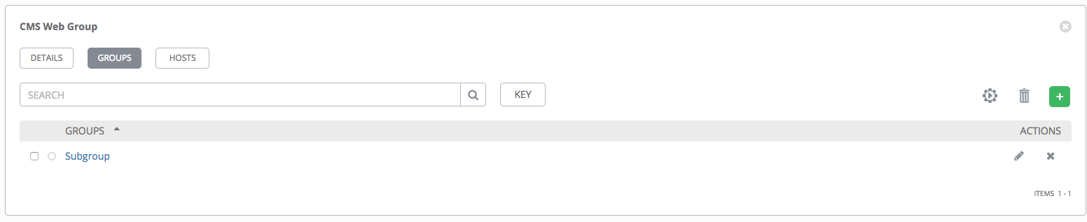 Inventories add group subgroup