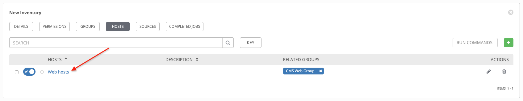 Inventories add group host emphasized