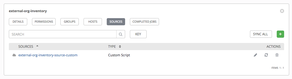 Inventories view sources