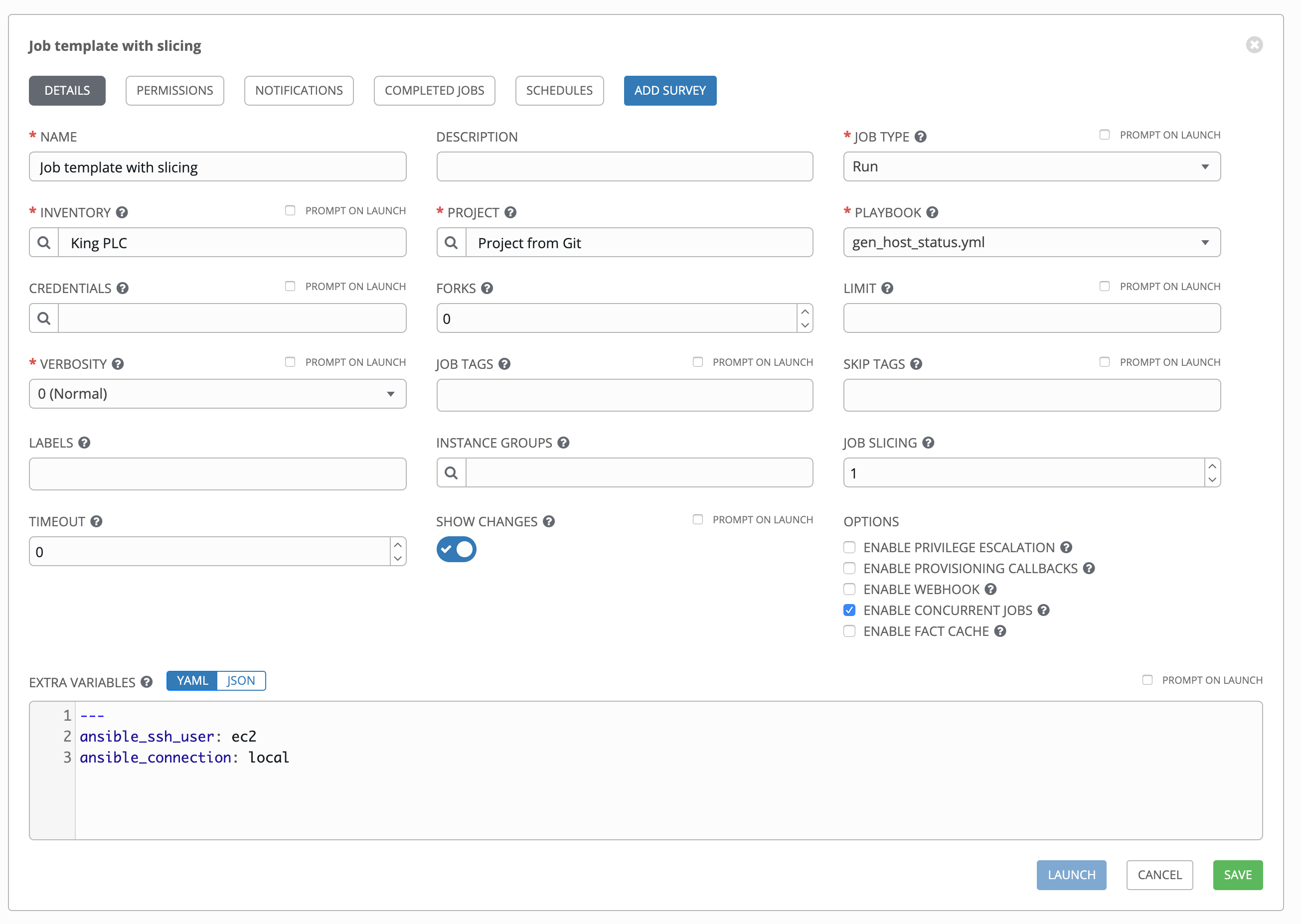 16. Job Templates — Ansible Tower User Guide v3.8.6