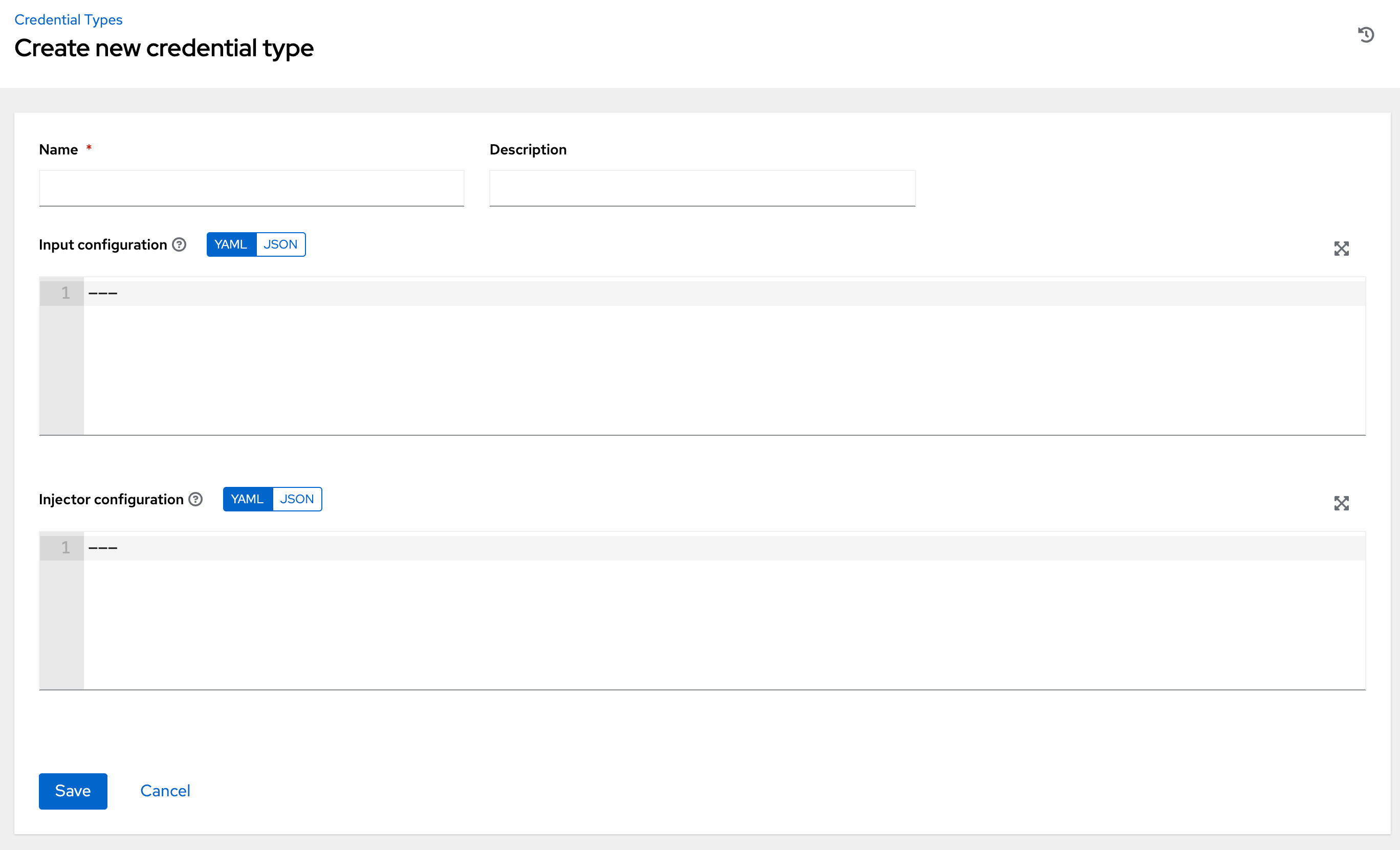 Create new credential type