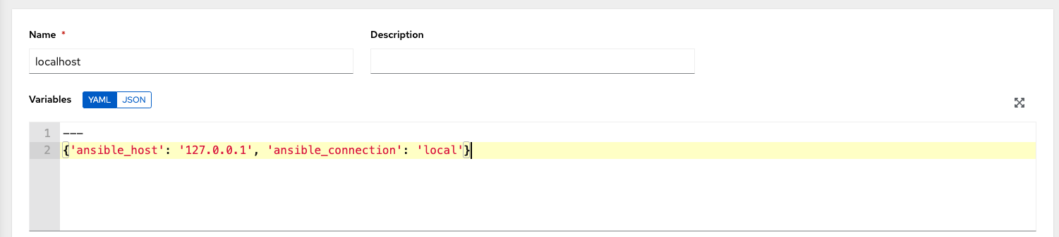 Inventory with localhost