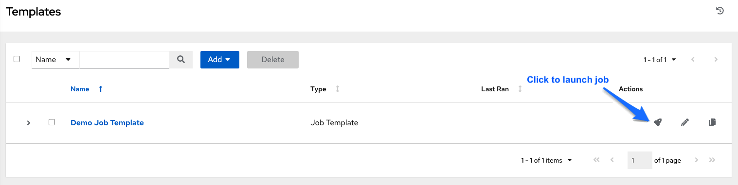 Job templates - home launch